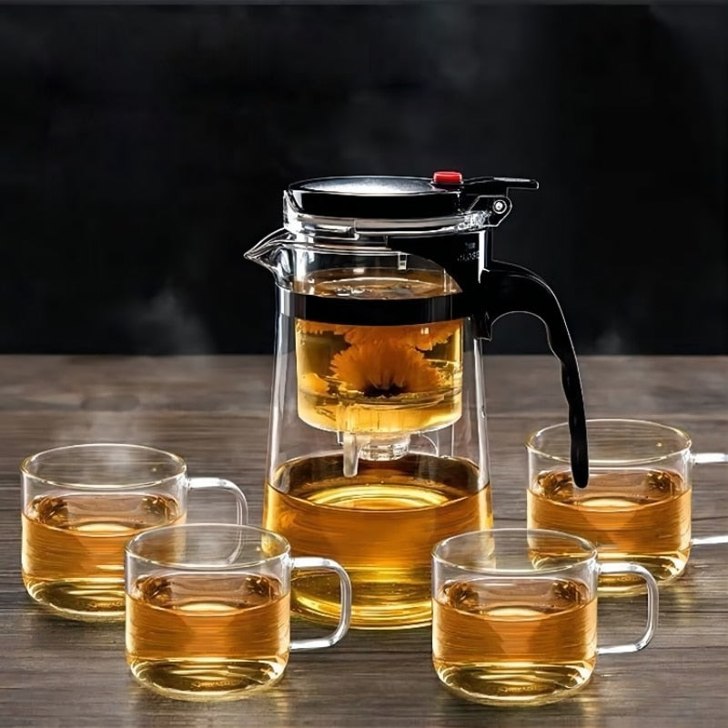 TeaTime Heat Resistant Glass Teapot - UTILITY5STORE