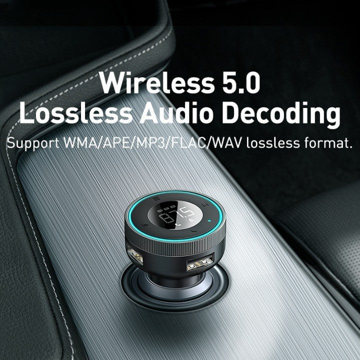 Car FM Audio Bluetooth Transmitter Fast Phone Charger