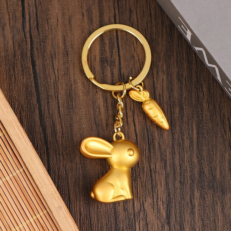 Lucky Rabbit Ring Keychain