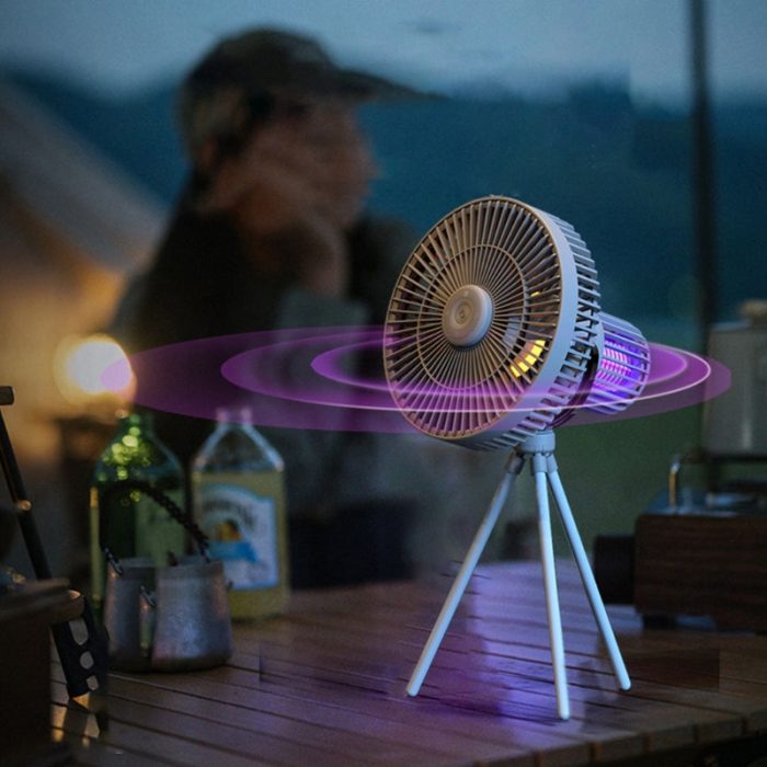 Portable Outdoor Mood Light Rechargeable Fan