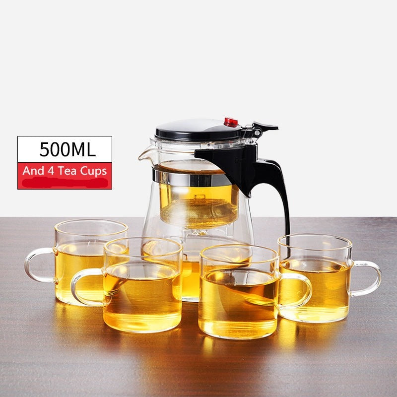 TeaTime Heat Resistant Glass Teapot - UTILITY5STORE