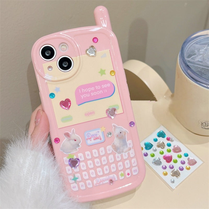 3D Korean Style Diamond Heart iPhone Case - UTILITY5STORE