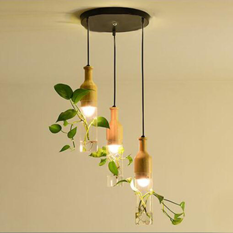 Wooden Modern LED Plant Pendant Lights