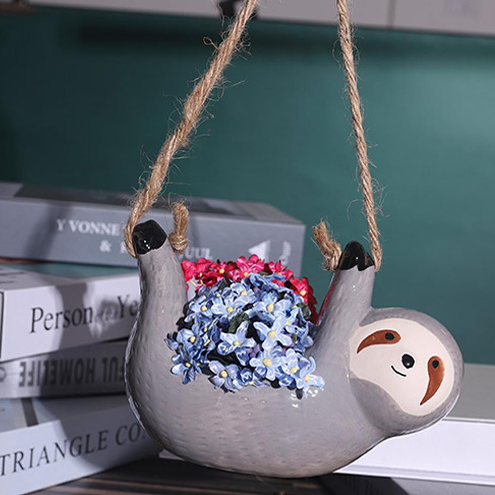 Ceramic Happy Sloth Flower Pot