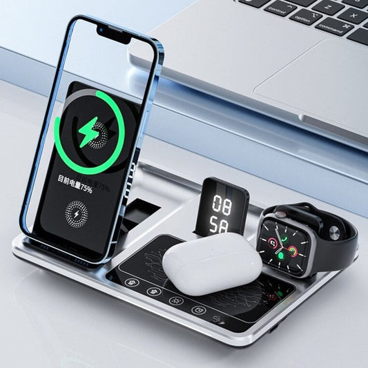 All-In-One Wireless Charging Dock Clock
