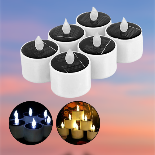 Solar-Powered Mini Candle Lights