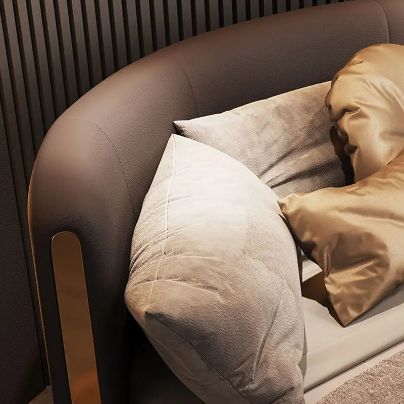Florentine Italian Leather Minimalist Luxury Bed