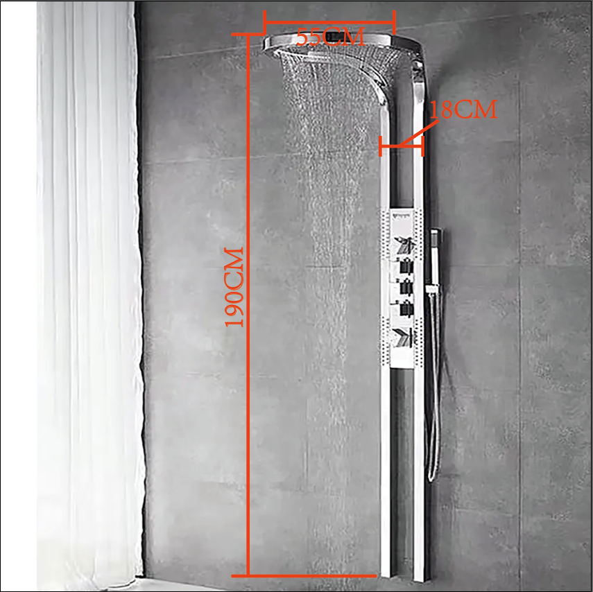 Nordic Rain Modern Waterfall Shower Set