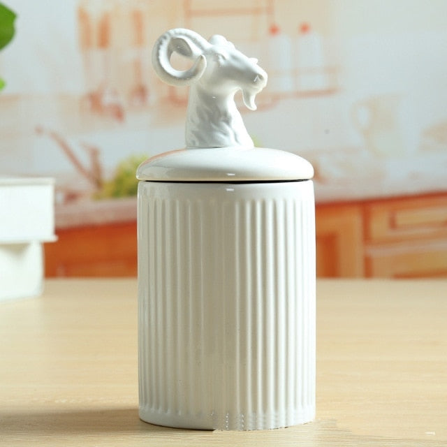 Creative Ceramic Animal Kitchen Storage Container