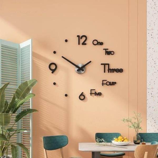 3D Large DIY Modern Number Wall Clock - UTILITY5STORE