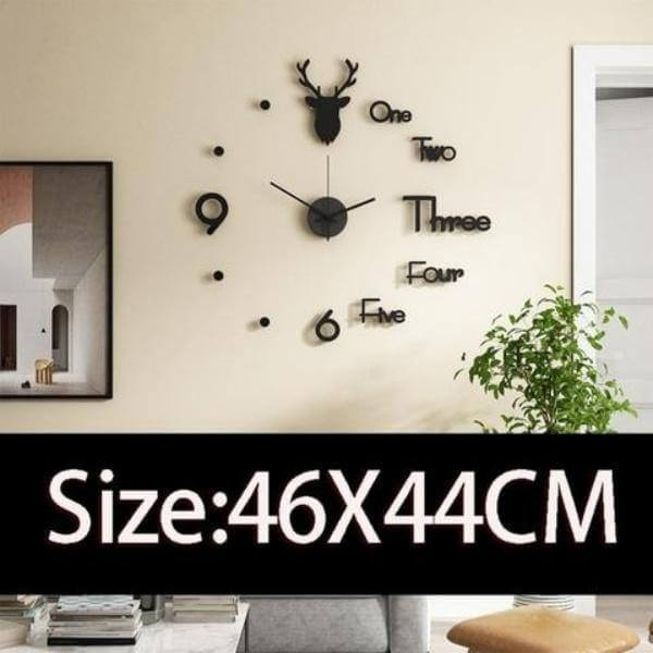 3D Large DIY Modern Number Wall Clock - UTILITY5STORE