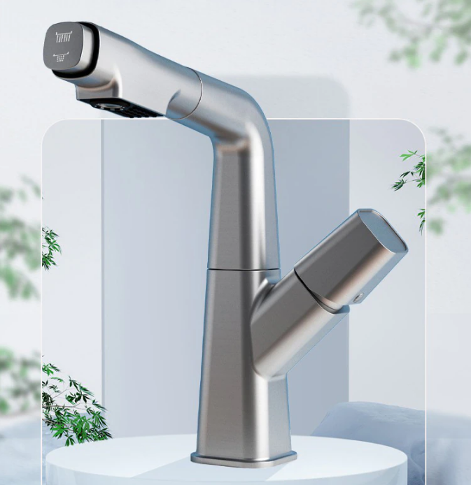 Futuristic Rotating European Pull Out Faucet