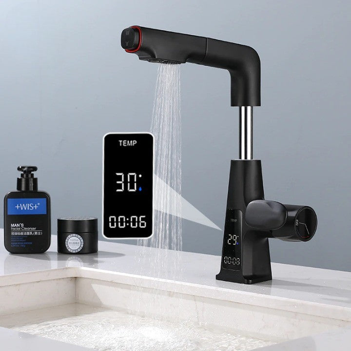 Flow Pro Rotatable Temperature Display Smart Faucet - UTILITY5STORE