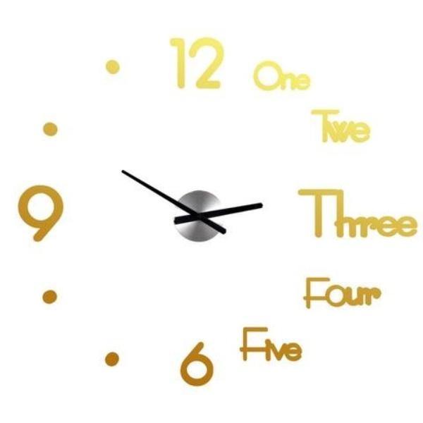 3D Large DIY Modern Number Wall Clock - UTILITY5STORE