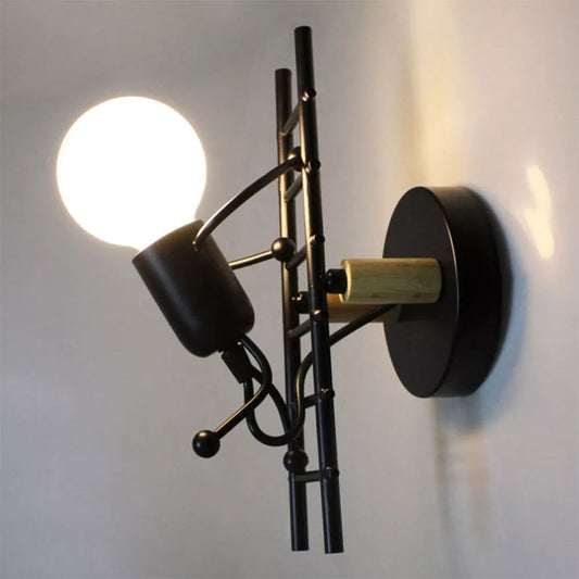 Mini Man Robot Art Wall Lamp