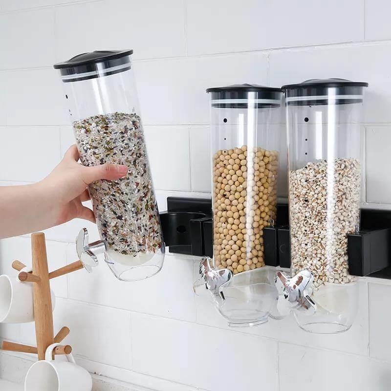 Wall-Mounted Transparent Cereal Dispenser