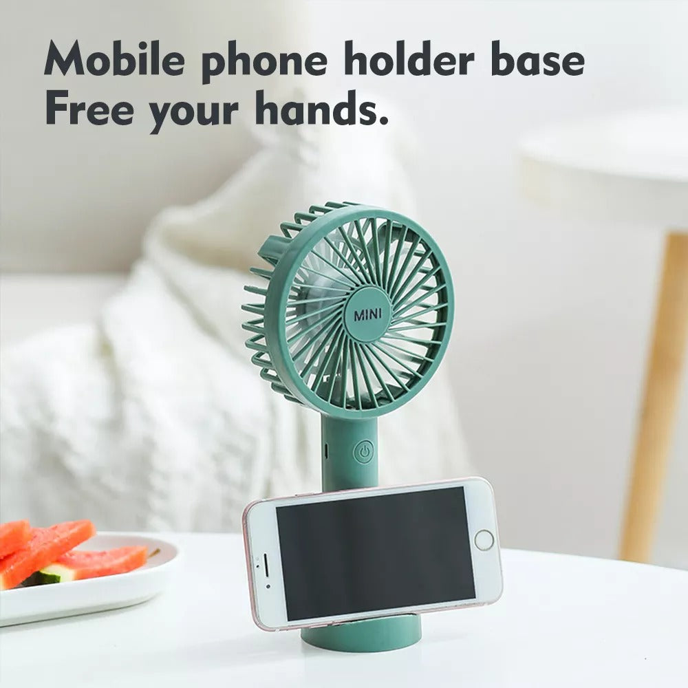 Phone Holder Mini Handheld Fan