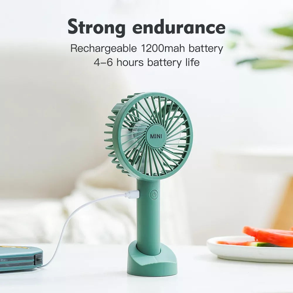 Phone Holder Mini Handheld Fan