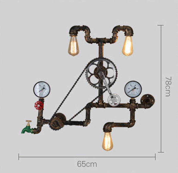 Nordic Loft Style Iron Water Metal Lamp