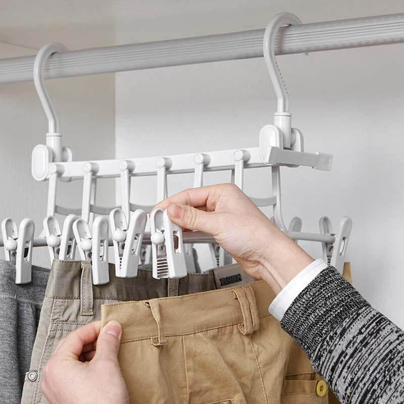 Foldable Non Slip Easy Storage Smart Clothes Hanger