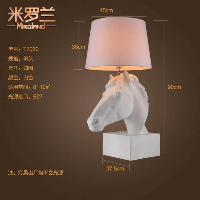 Horse Head Side Desk Lamp