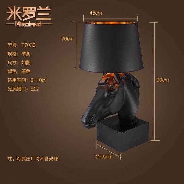 Horse Head Side Desk Lamp