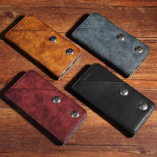 Retro Handmade Wallet Case for iPhone