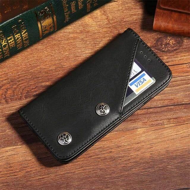 Retro Handmade Wallet Case for iPhone