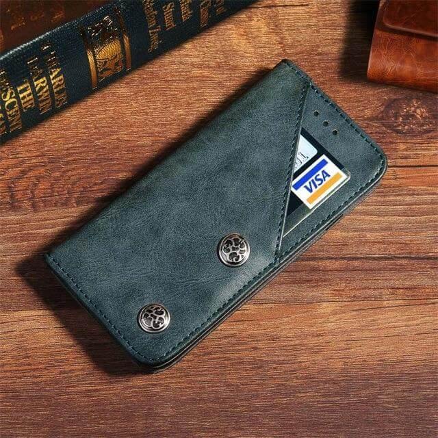 Retro Handmade Wallet Case for iPhone