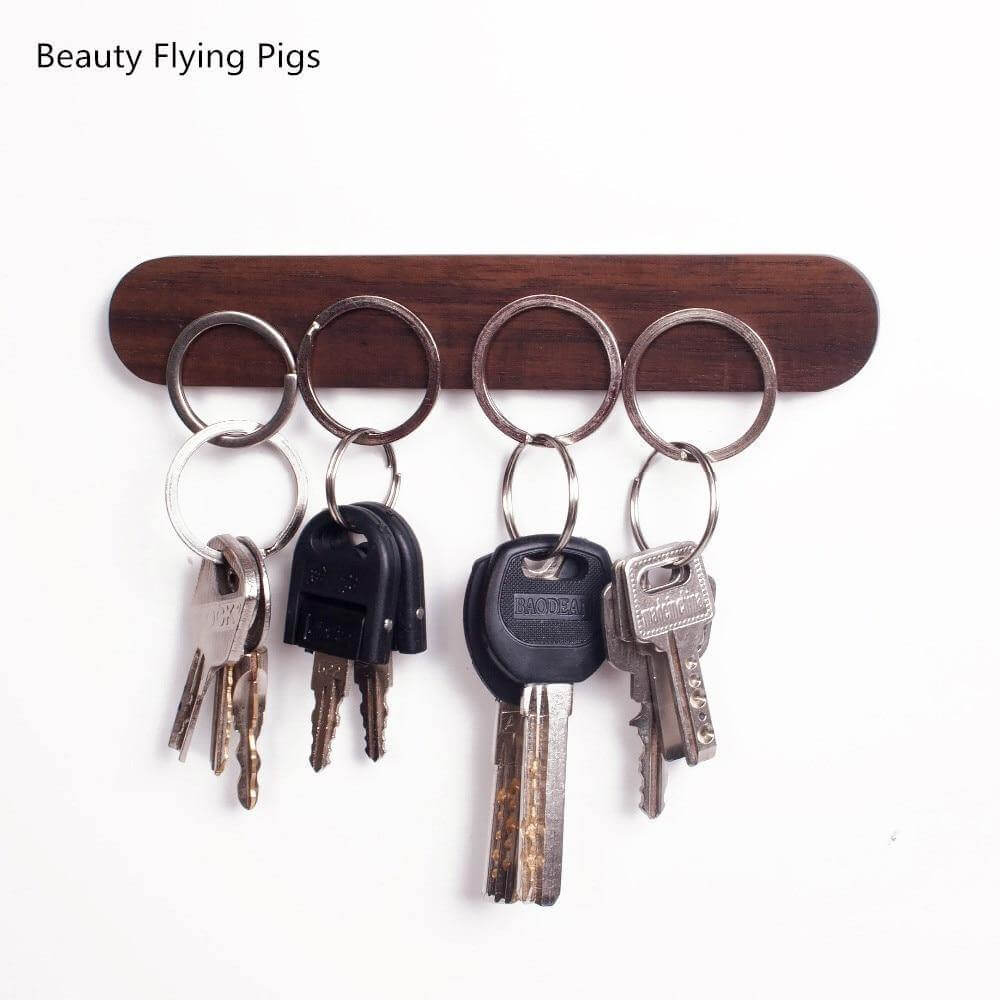 Magnetic Elegant Wood Key Holder