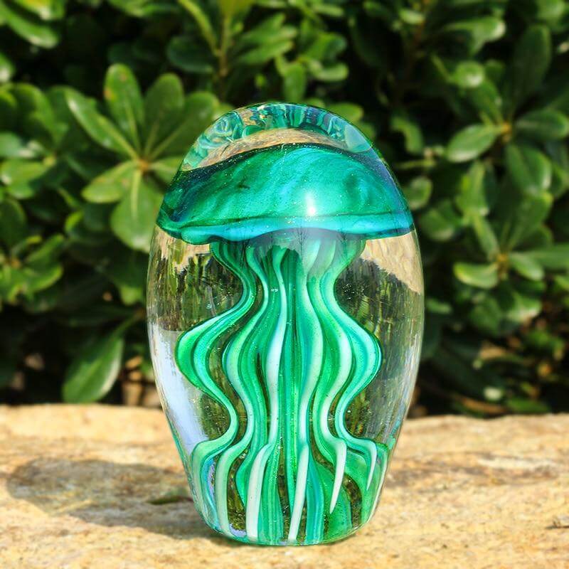 Jellyfish Hand Blown Glass Art Collectible