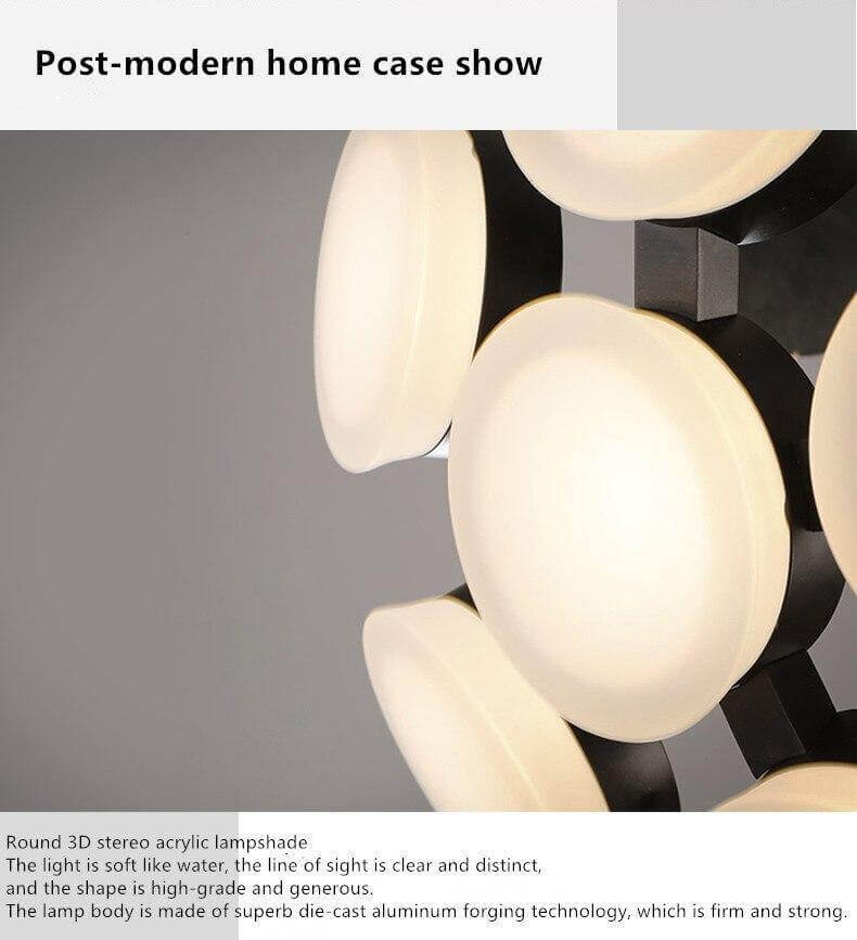 Postmodern LED Nordic Hanging Half Star Chandelier