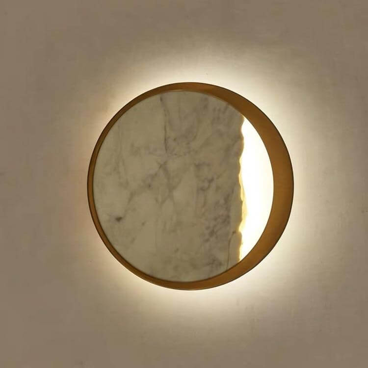 Waning Gibbous Moon Led Marble Wall Lamp