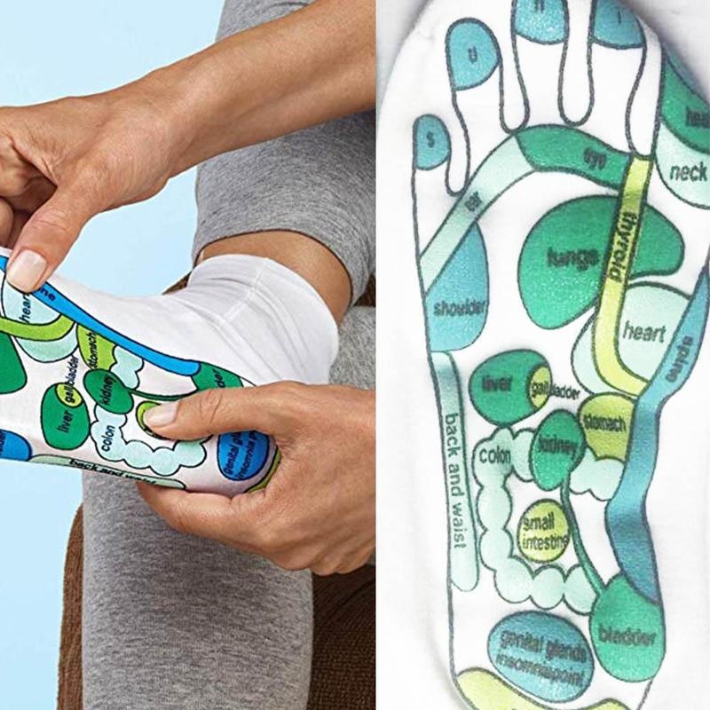 Reflexology Foot Massage Map Socks