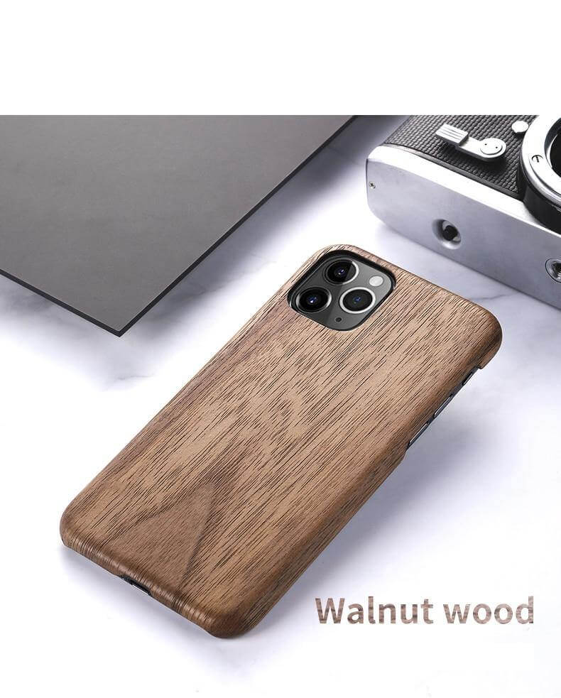 Luxury Real Walnut Wood iPhone Cases