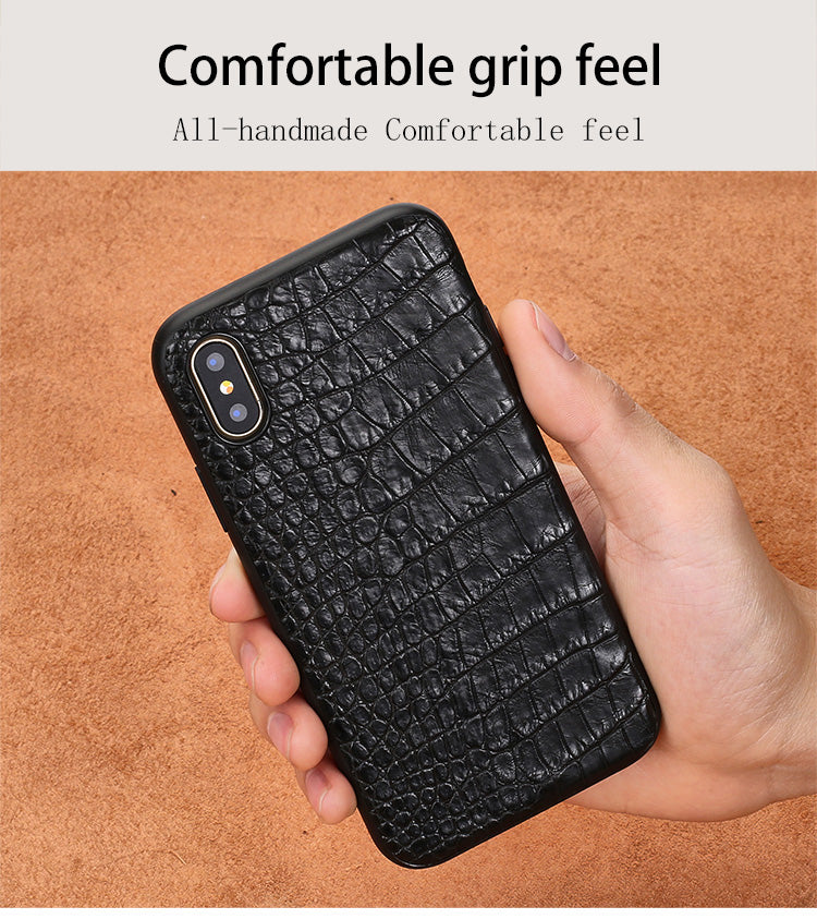 Luxury Real Crocodile Leather Case For Iphone Models