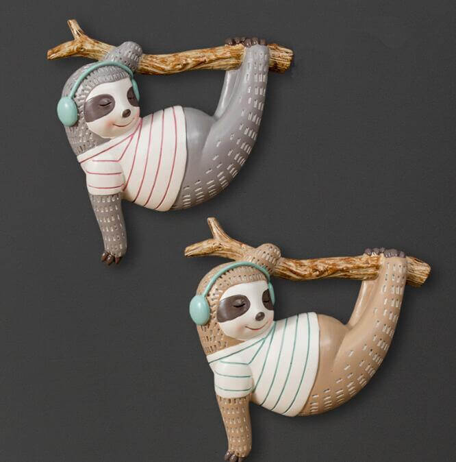 Sloth Animal Wall Hanging Sculpture