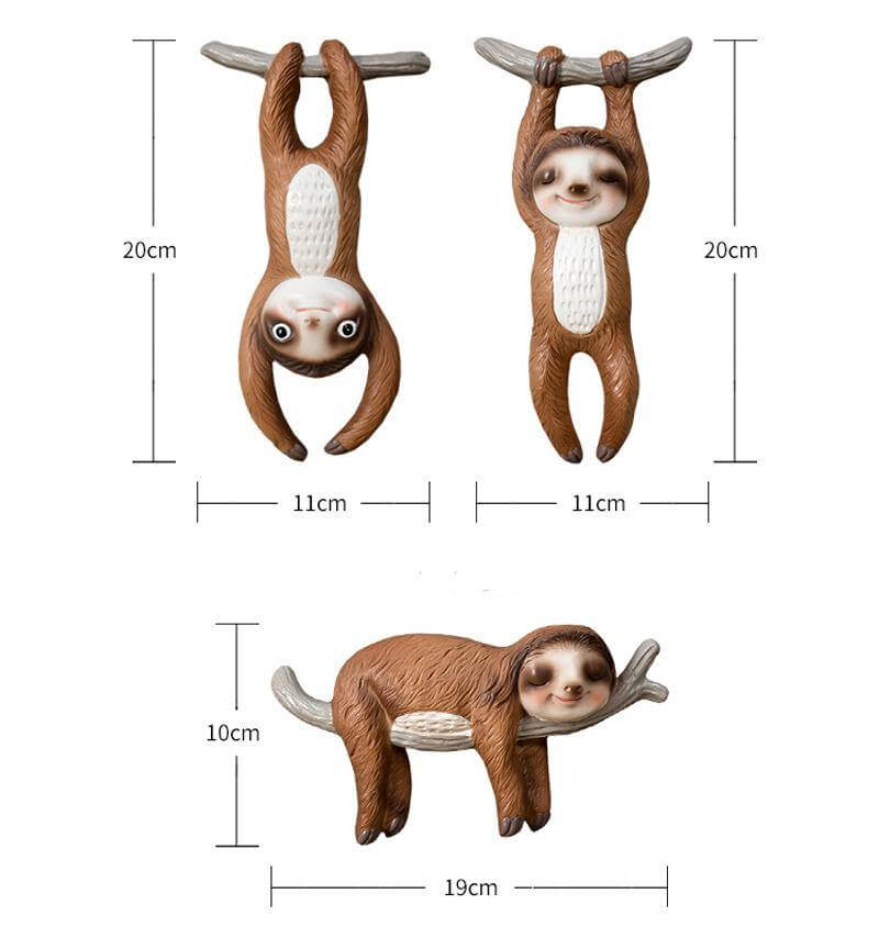 Sloth Animal Wall Hanging Sculpture