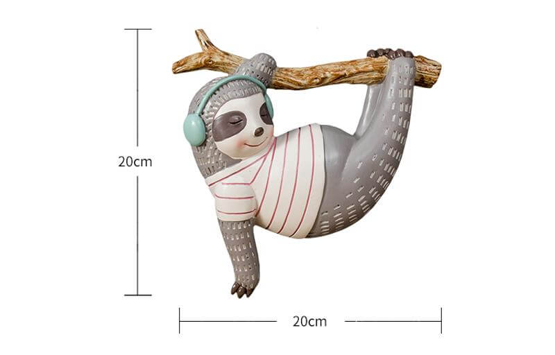 Sloth Animal Wall Hanging Sculpture