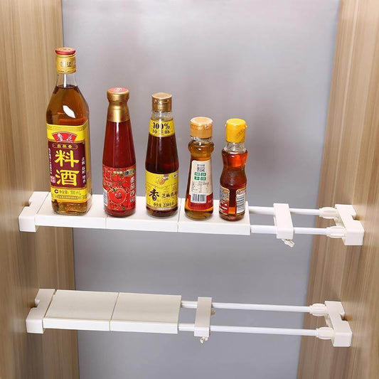 No-Drill Adjustable Kitchen Cabinet Organizer Rack