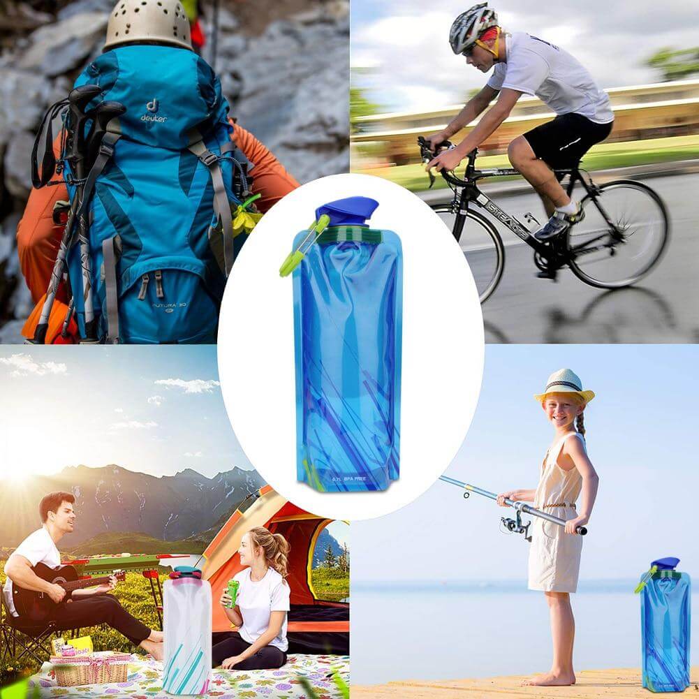 Reusable Foldable Flexible Water Bottle