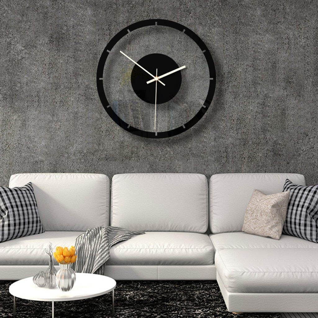 Acrylic Large Iron Retro Wall Clock