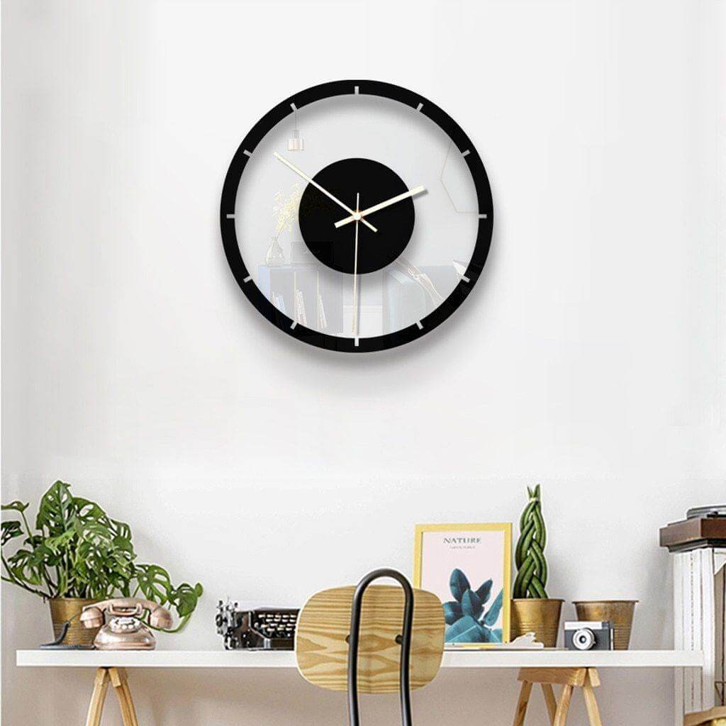 Acrylic Large Iron Retro Wall Clock
