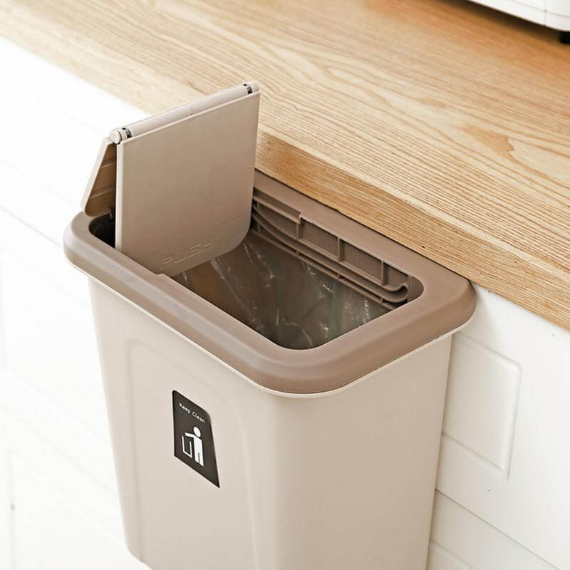 Push-top Trash Can