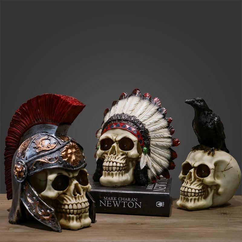 Skull Resin Skeleton Army Figurine Halloween Decoration