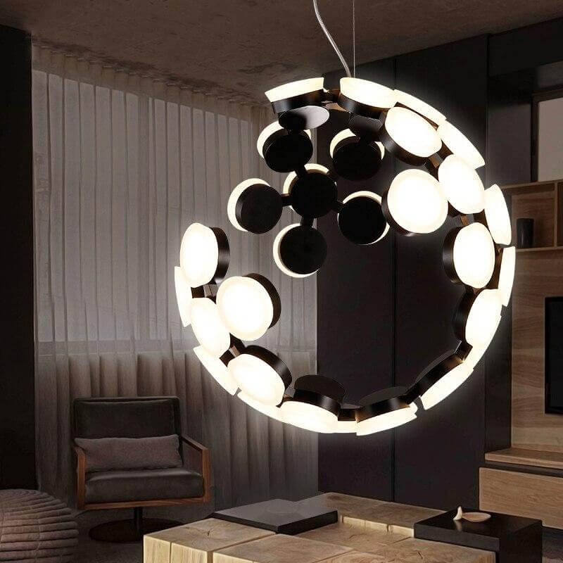 Postmodern LED Nordic Hanging Half Star Chandelier