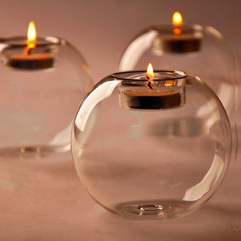 2pcs Crystal Glass Simple Candle Holder - UTILITY5STORE