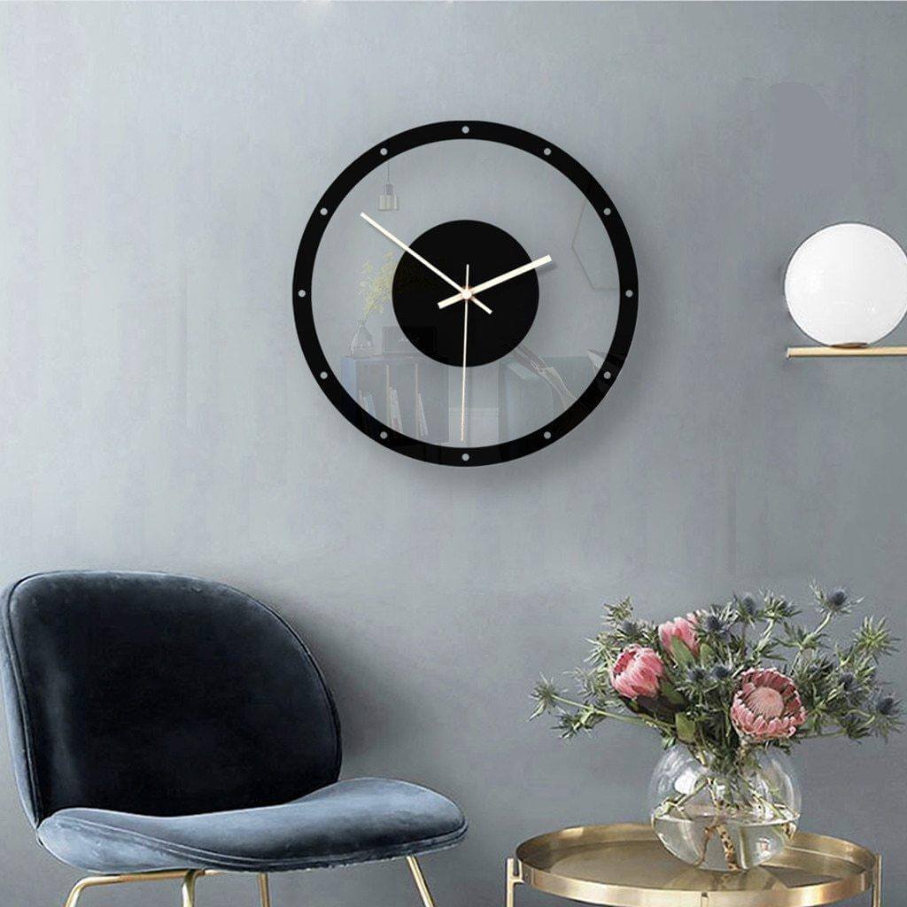 Acrylic Large Iron Retro Wall Clock