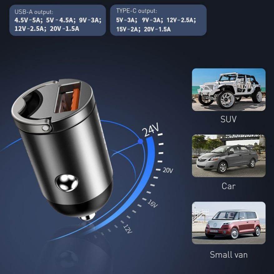 Super Fast Auto Car Phone Charger Socket - UTILITY5STORE