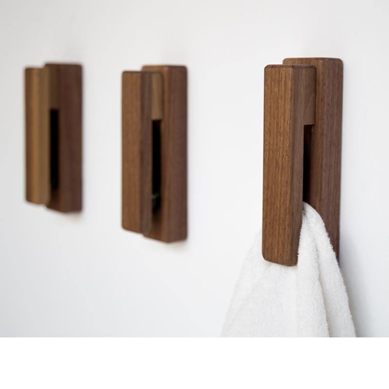 Rustic Wood Towel Clothes Hanger - UTILITY5STORE